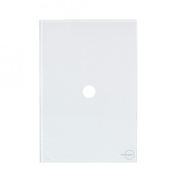 Placa p/ 1 Furo 4x2 - Novara Glass Branco